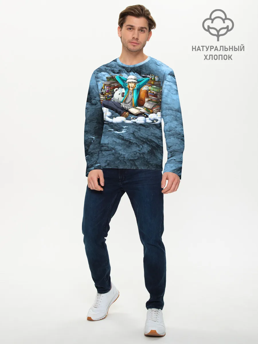 Мужской лонгслив базовый / One Piece | Trafalgar Law
