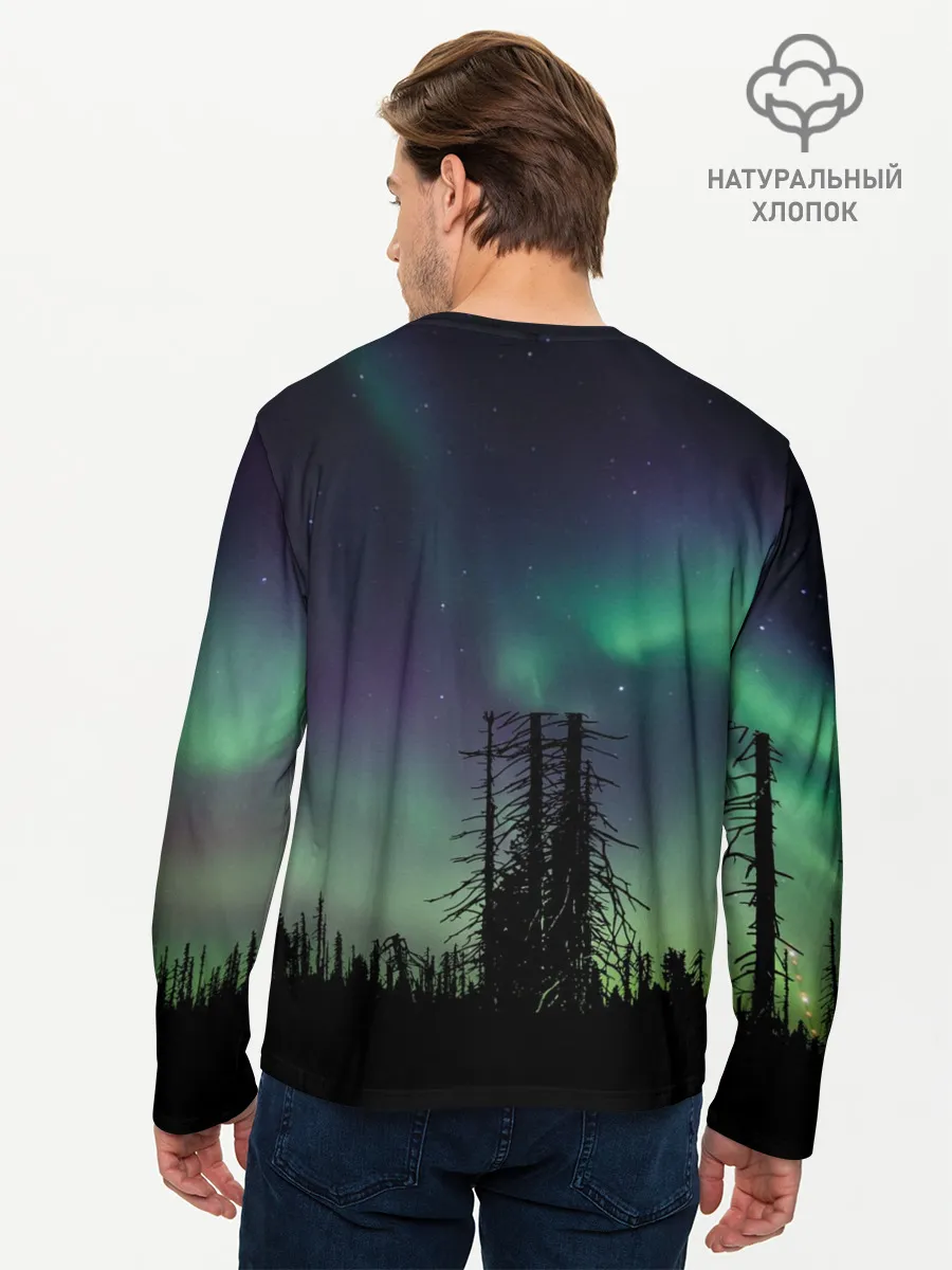 Мужской лонгслив базовый / Северное сияние
