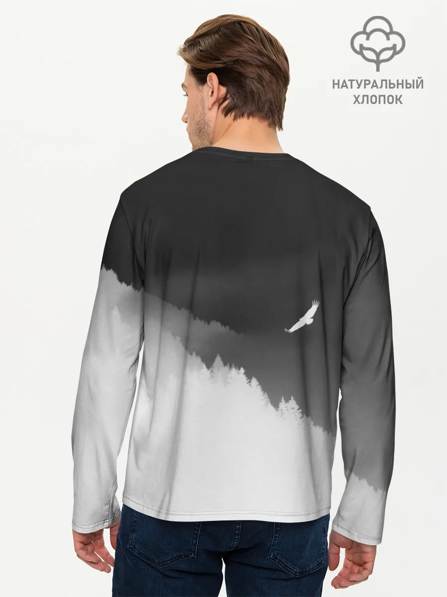 Мужской лонгслив базовый / ОРЁЛ НАД ЛЕСОМ