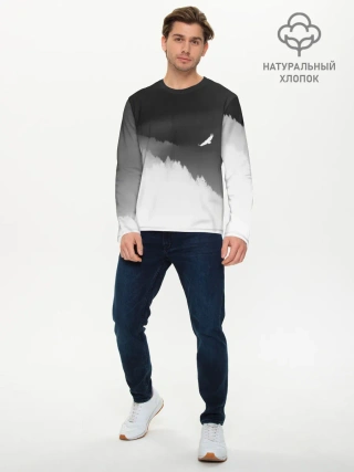 Мужской лонгслив базовый / ОРЁЛ НАД ЛЕСОМ