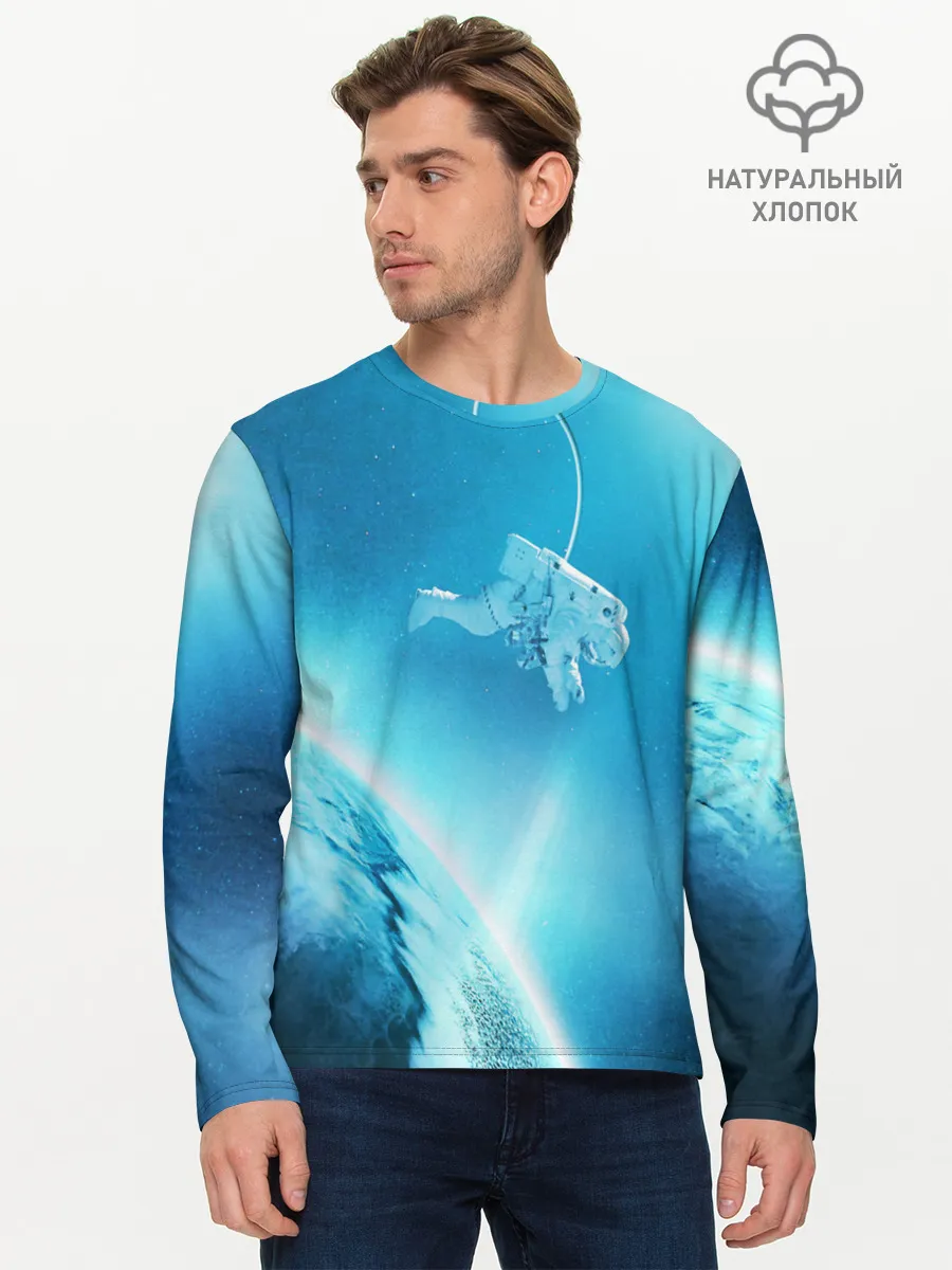 Мужской лонгслив базовый / КОСМОНАВТ