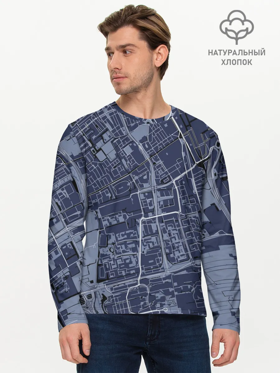 Мужской лонгслив базовый / генплан города