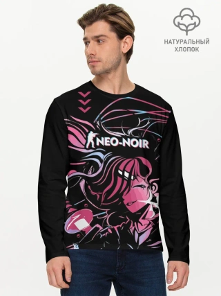Мужской лонгслив базовый / cs:go - Neo-Noir | Неонуар