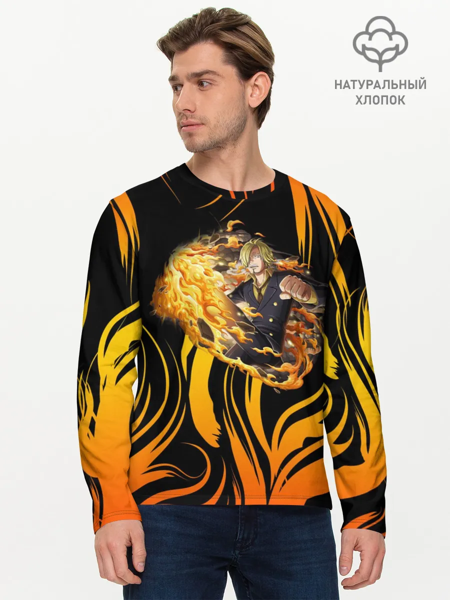 Мужской лонгслив базовый / One Piece | Sanji