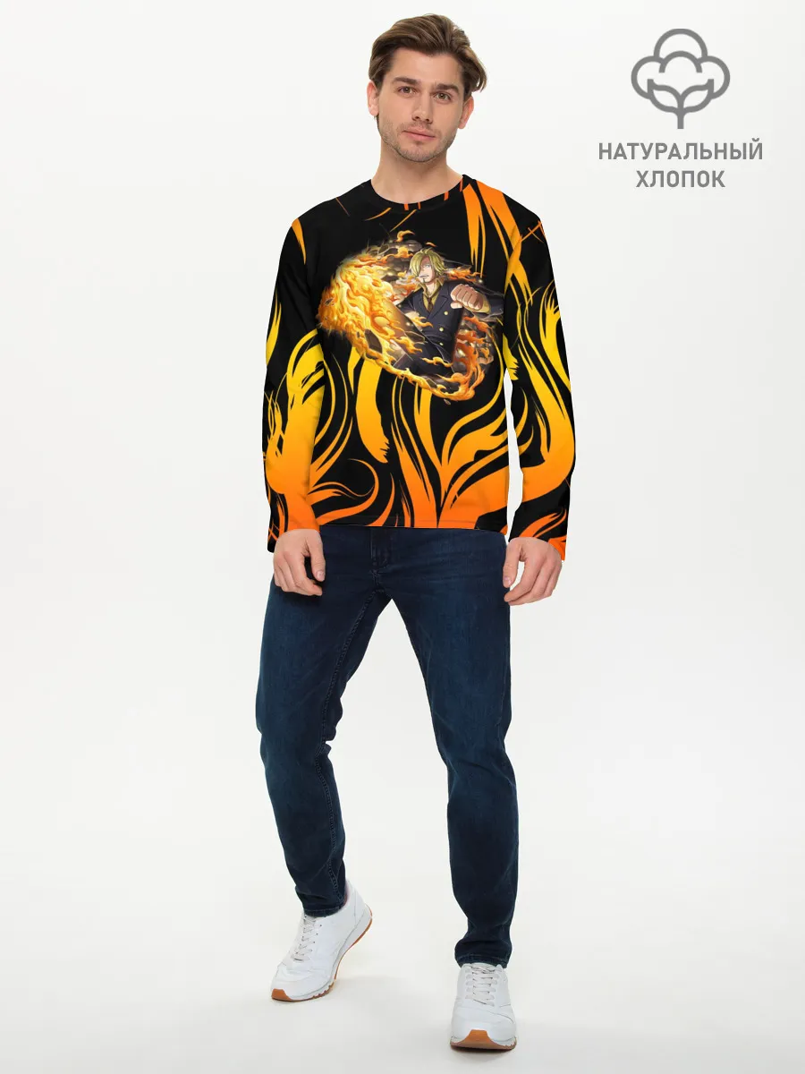Мужской лонгслив базовый / One Piece | Sanji