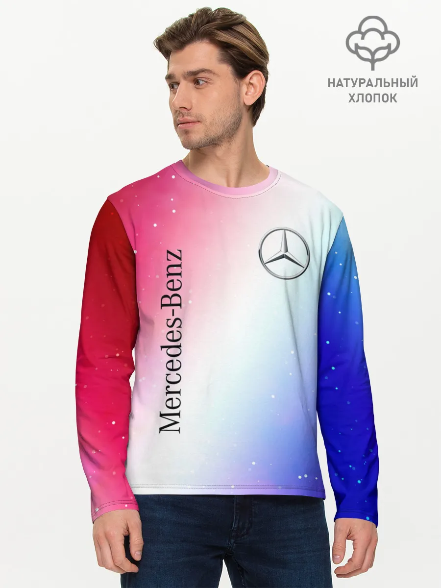 Мужской лонгслив базовый / MERCEDES / МЕРСЕДЕС