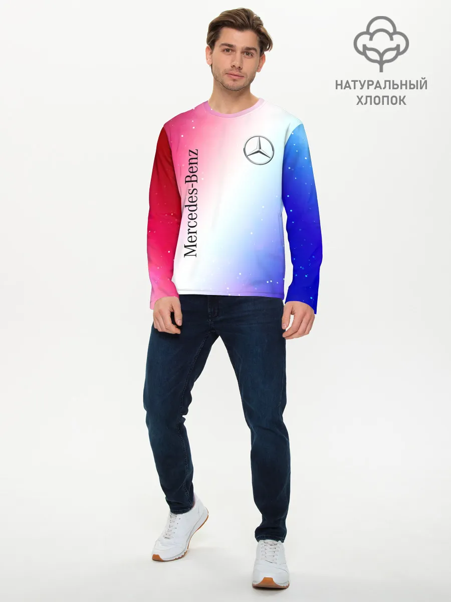 Мужской лонгслив базовый / MERCEDES / МЕРСЕДЕС