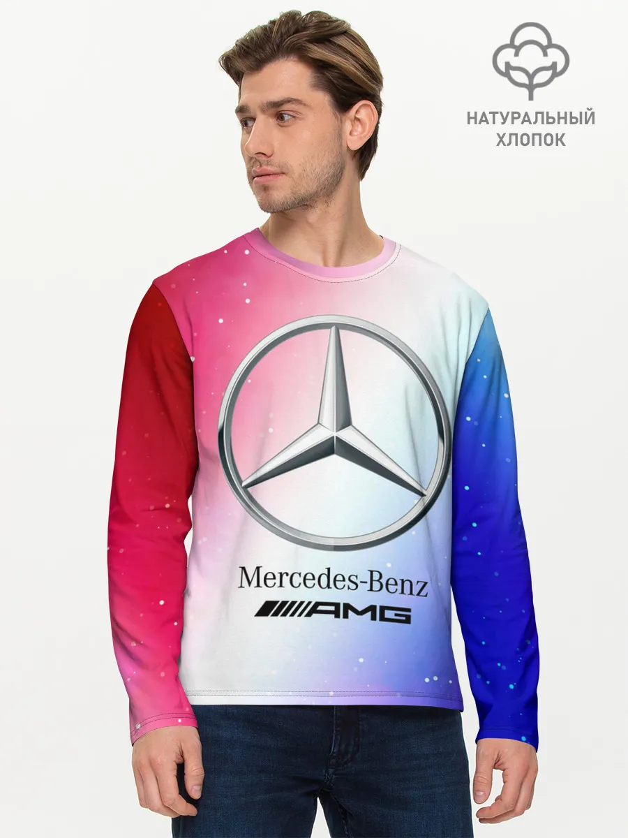 Мужской лонгслив базовый / MERCEDES / МЕРСЕДЕС