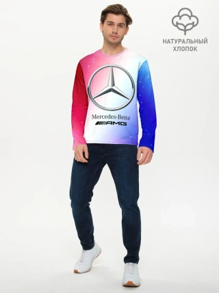 Мужской лонгслив базовый / MERCEDES / МЕРСЕДЕС