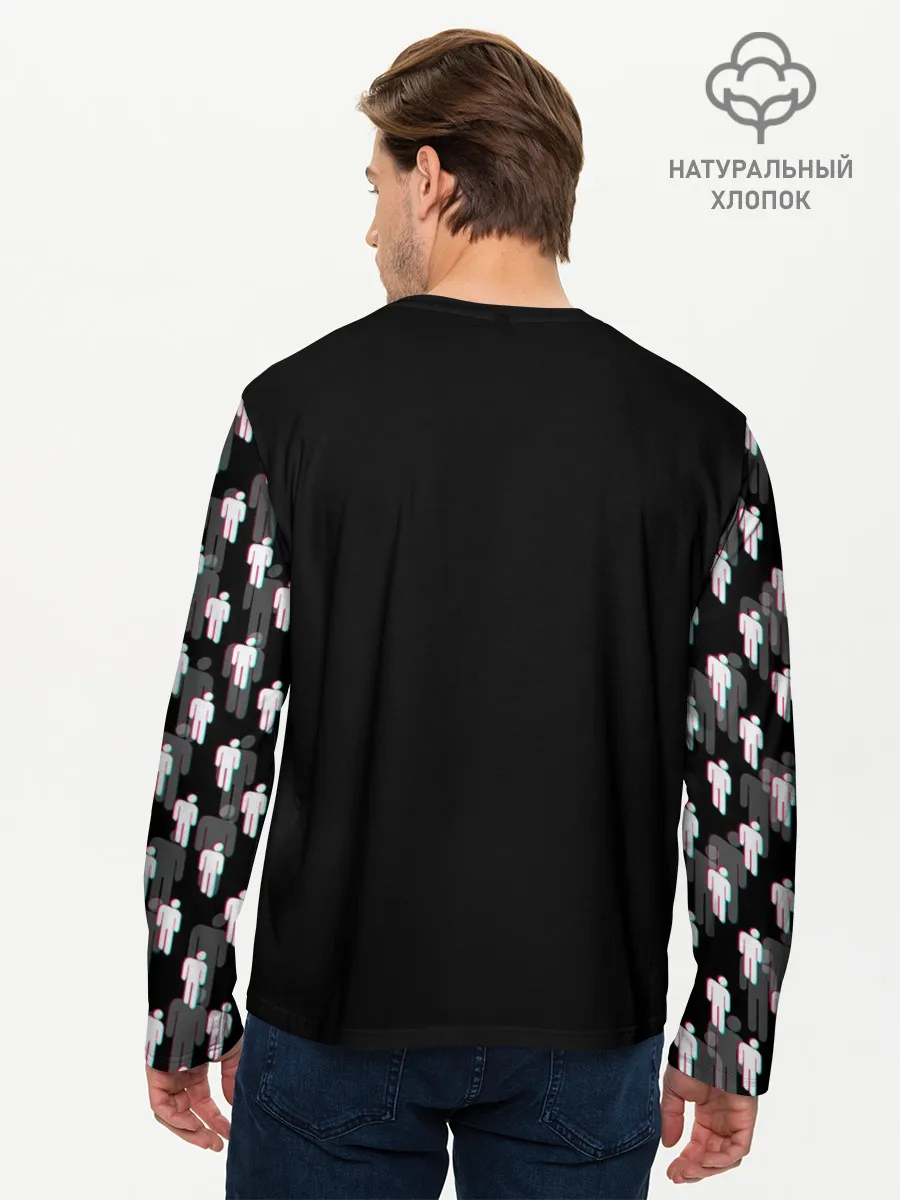 Мужской лонгслив базовый / BILLIE EILISH GLITCH