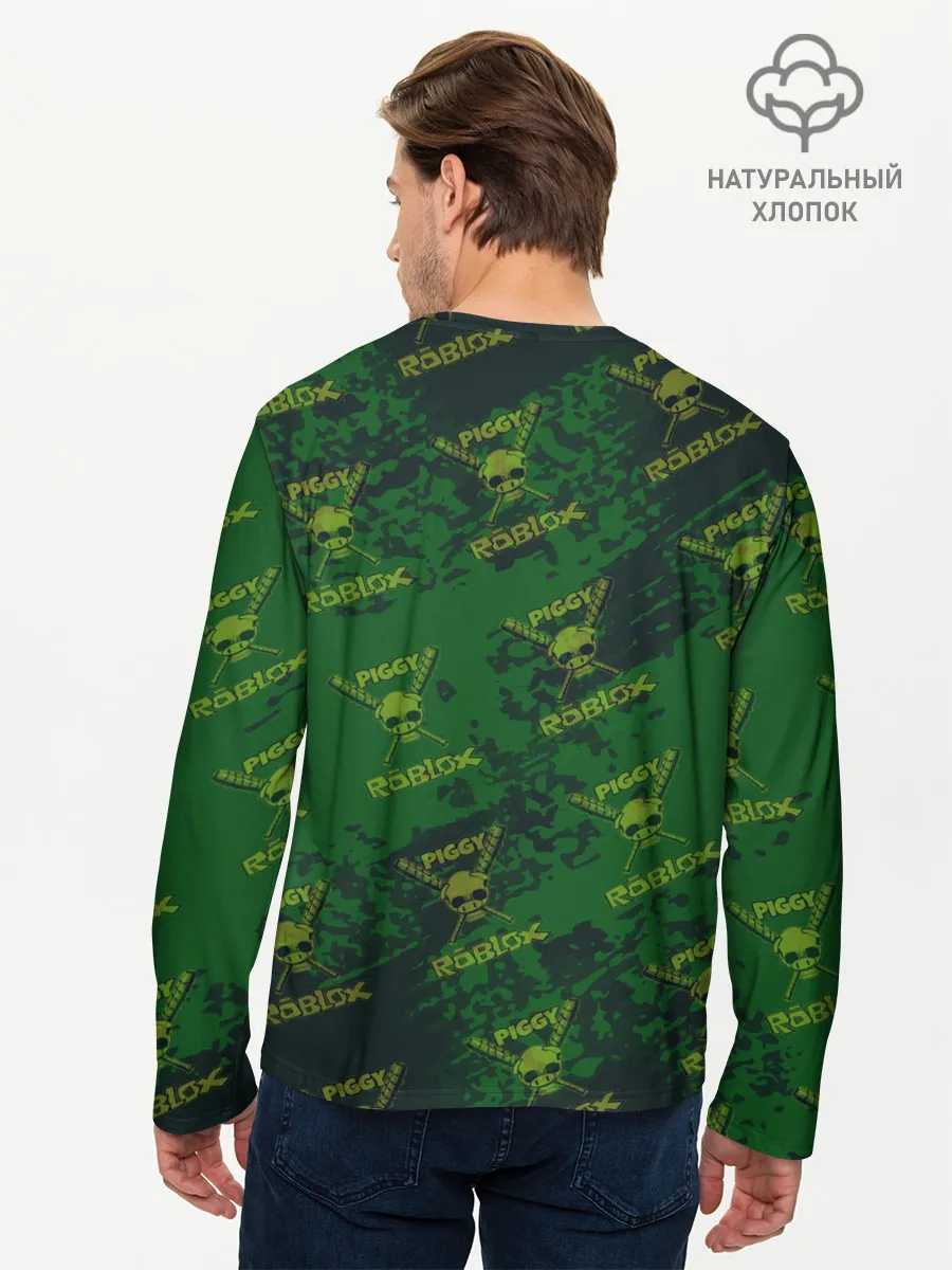 Мужской лонгслив базовый / Свинка Пигги из Roblox