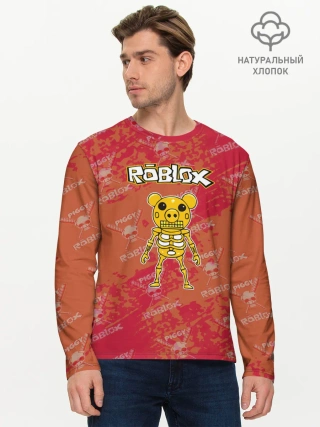Мужской лонгслив базовый / Свинка Пигги из Roblox