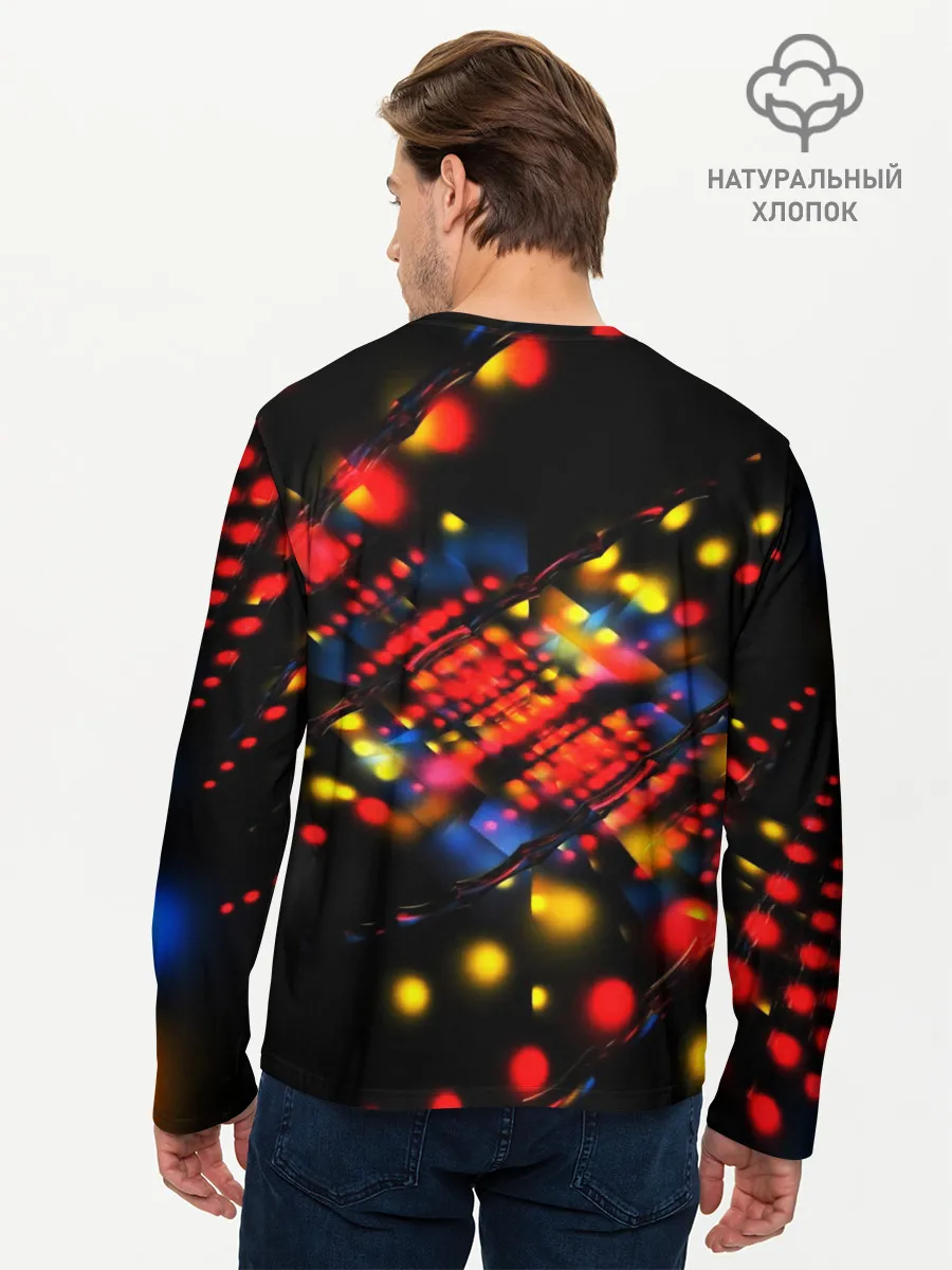 Мужской лонгслив базовый / Fractal Digital 3D