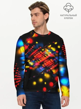 Мужской лонгслив базовый / Fractal Digital 3D