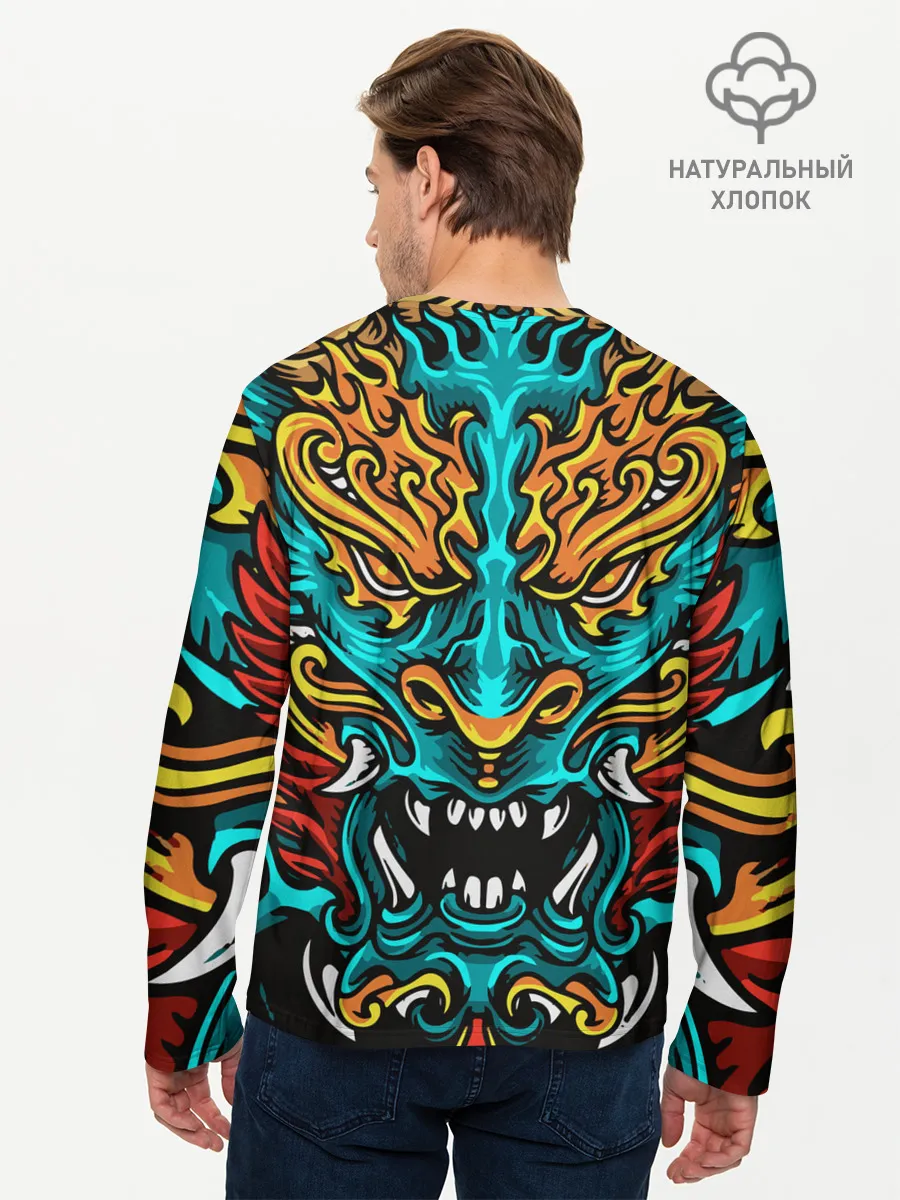 Мужской лонгслив базовый / Дракон Японии