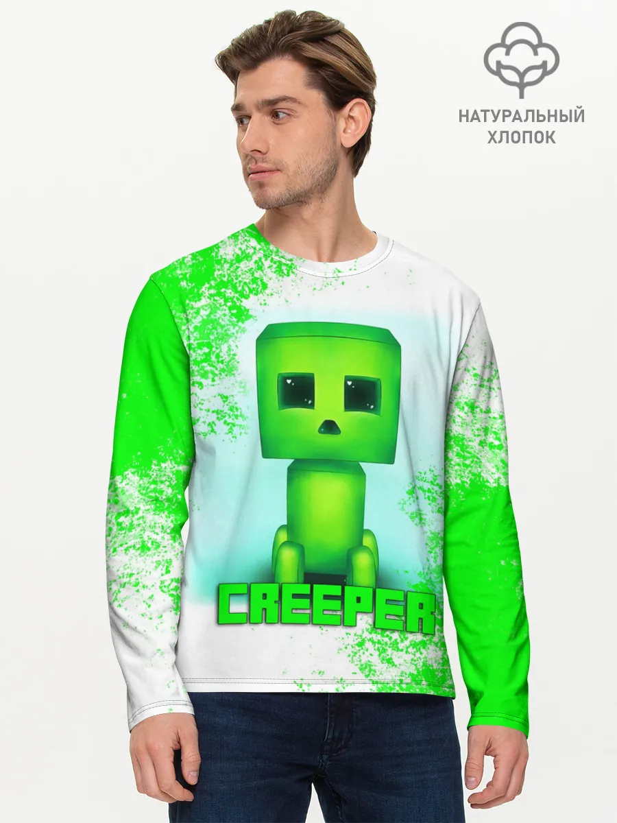 Мужской лонгслив базовый / MINECRAFT CREEPER