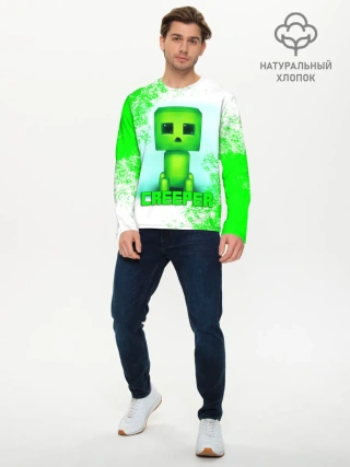 Мужской лонгслив базовый / MINECRAFT CREEPER