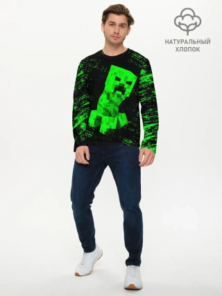 Мужской лонгслив базовый / MINECRAFT CREEPER