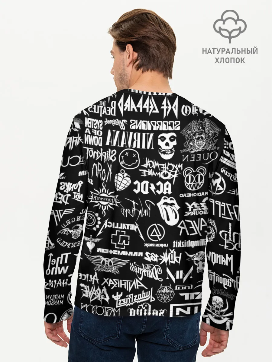 Мужской лонгслив базовый / Рок Легенды | Всех времен