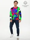 Мужской лонгслив базовый / Абстрактные краски