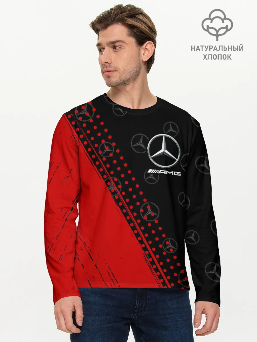 Мужской лонгслив базовый / MERCEDES / МЕРСЕДЕС