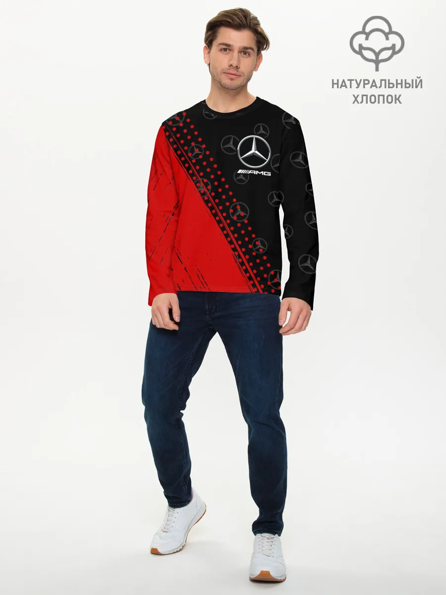 Мужской лонгслив базовый / MERCEDES / МЕРСЕДЕС