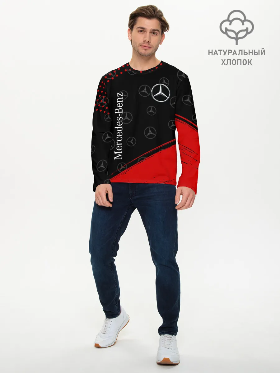 Мужской лонгслив базовый / MERCEDES / МЕРСЕДЕС
