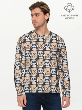 Мужской лонгслив базовый / МИШКИ