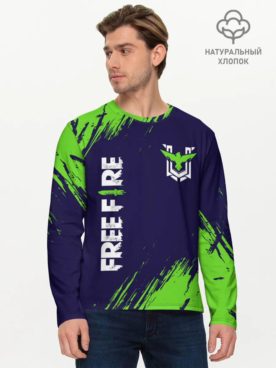Мужской лонгслив базовый / FREE FIRE / ФРИ ФАЕР