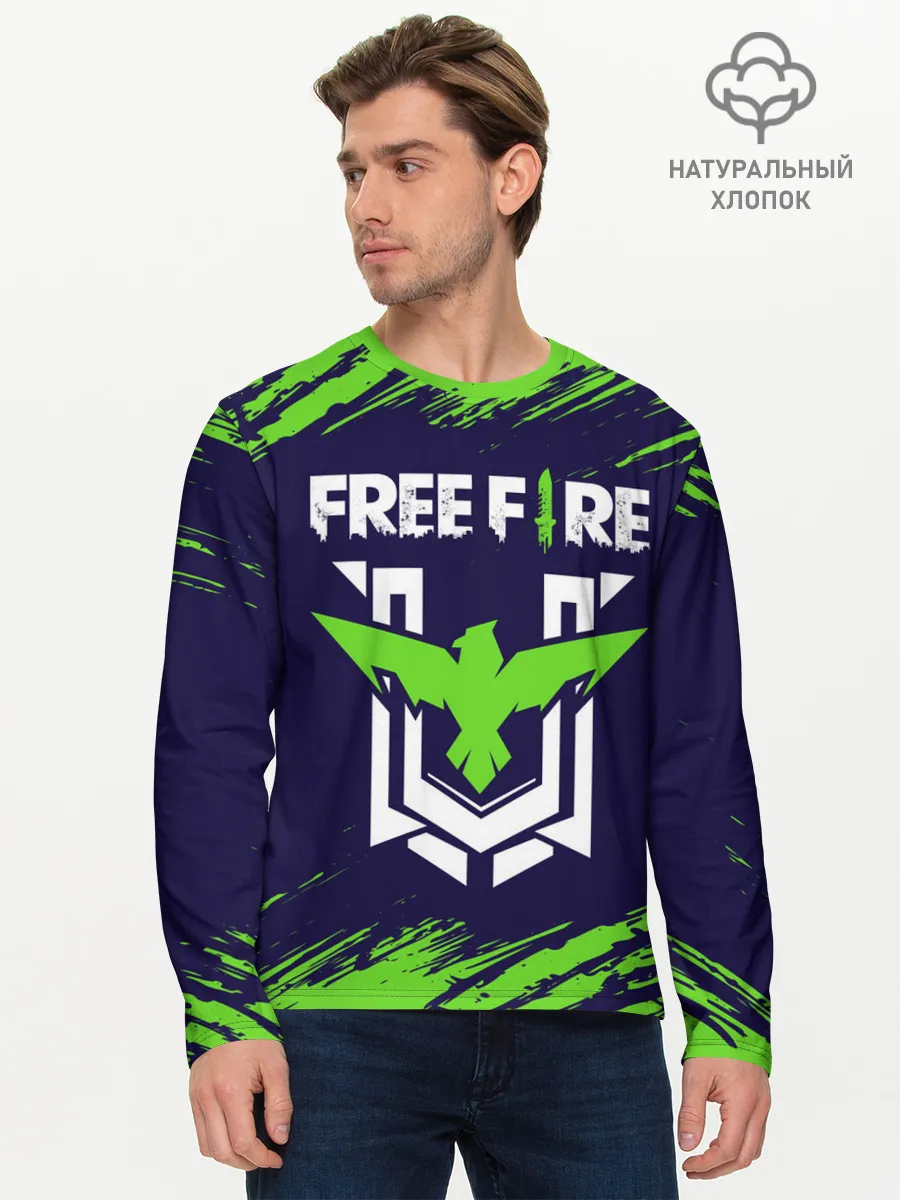 Мужской лонгслив базовый / FREE FIRE / ФРИ ФАЕР