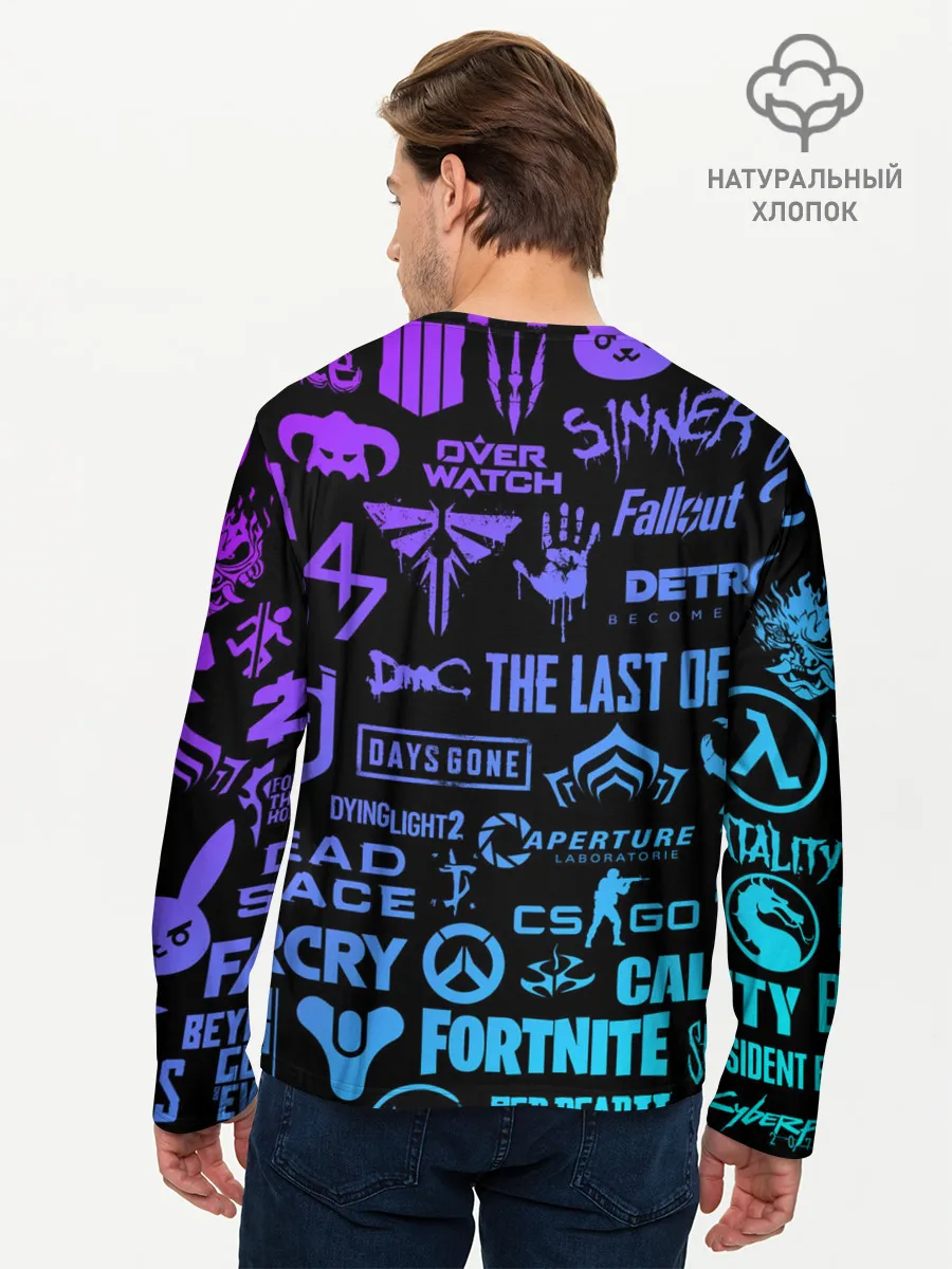 Мужской лонгслив базовый / ЛОГОТИПЫ ИГР