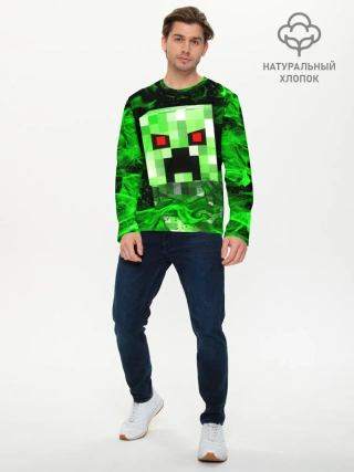 Мужской лонгслив базовый / MINECRAFT CREEPER