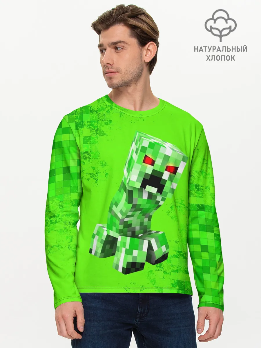 Мужской лонгслив базовый / MINECRAFT CREEPER
