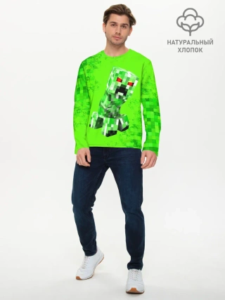 Мужской лонгслив базовый / MINECRAFT CREEPER