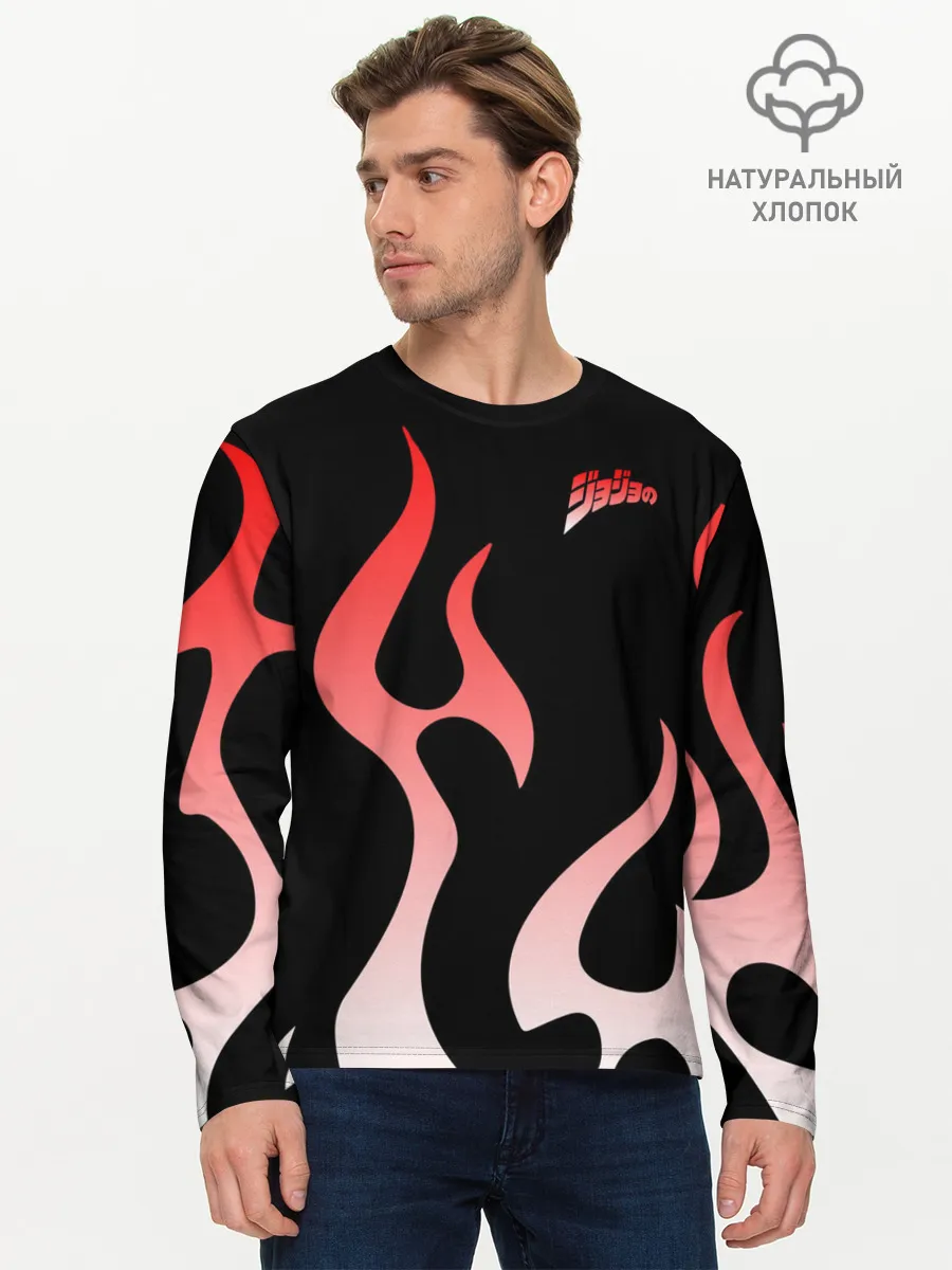 Мужской лонгслив базовый / Приключения ДжоДжо