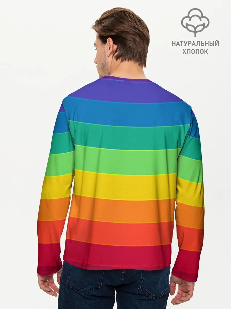 Мужской лонгслив базовый / Радуга | Rainbow
