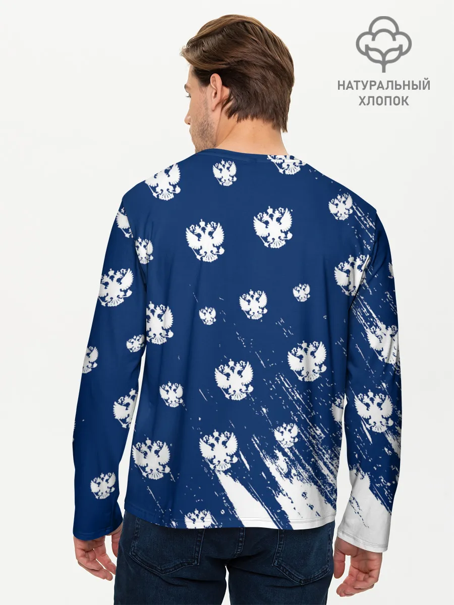 Мужской лонгслив базовый / RUSSIA / РОССИЯ