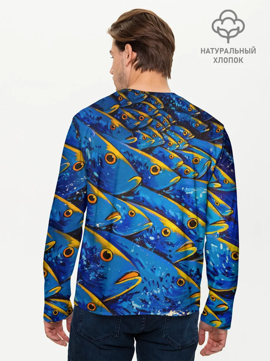 Мужской лонгслив базовый / Рыбалка