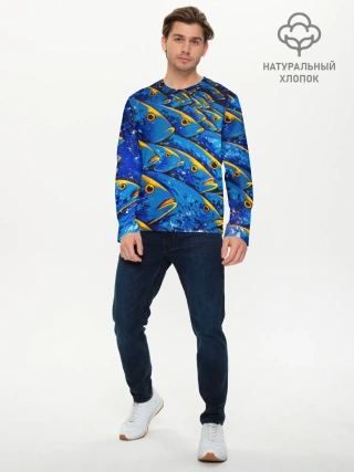 Мужской лонгслив базовый / Рыбалка