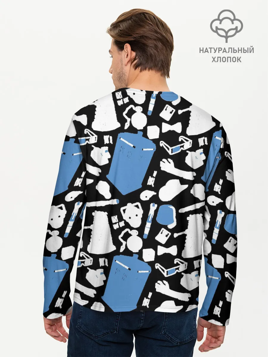 Мужской лонгслив базовый / ТАРДИС