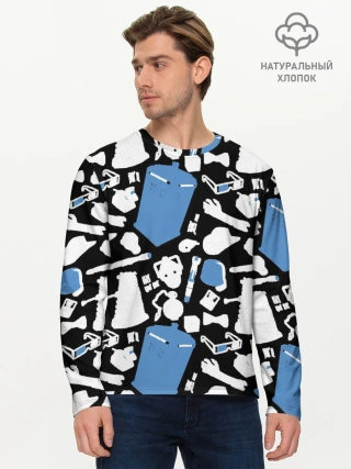Мужской лонгслив базовый / ТАРДИС