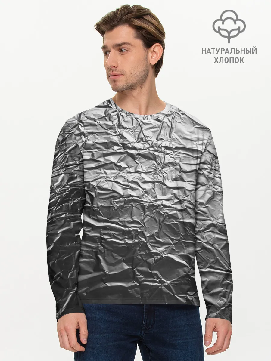 Мужской лонгслив базовый / Фольга