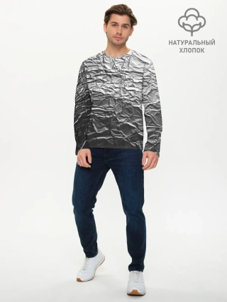 Мужской лонгслив базовый / Фольга