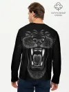 Мужской лонгслив базовый / Черная пантера