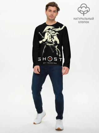 Мужской лонгслив базовый / Ghost of Tsushima Samurai