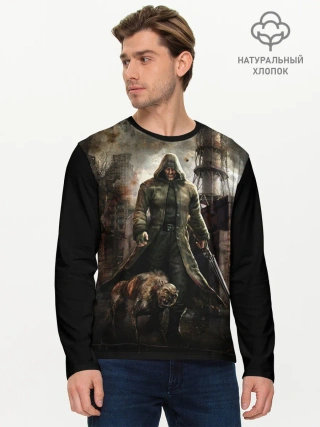 Мужской лонгслив базовый / S.T.A.L.K.E.R. Man Made Hell