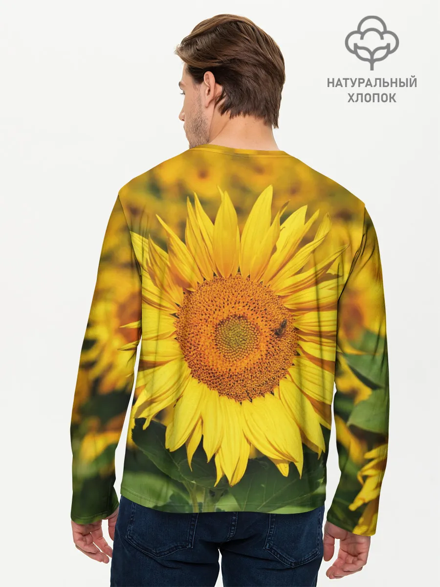 Мужской лонгслив базовый / Подсолнух