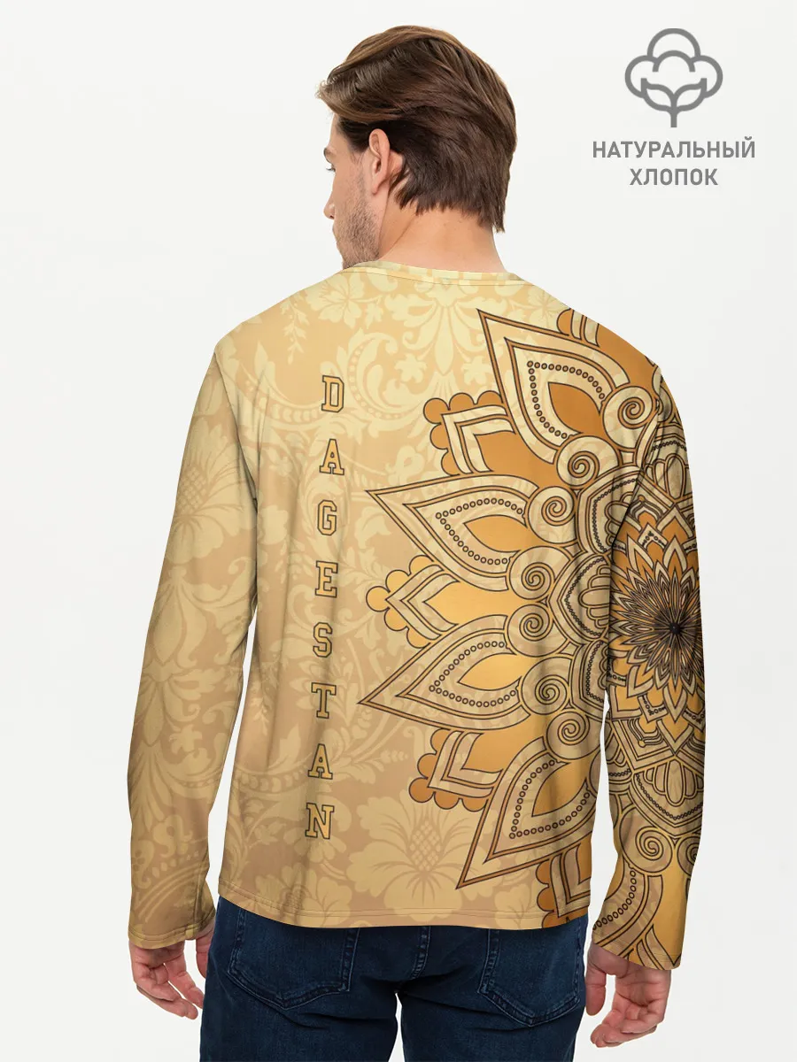Мужской лонгслив базовый / Дагестан в золоте