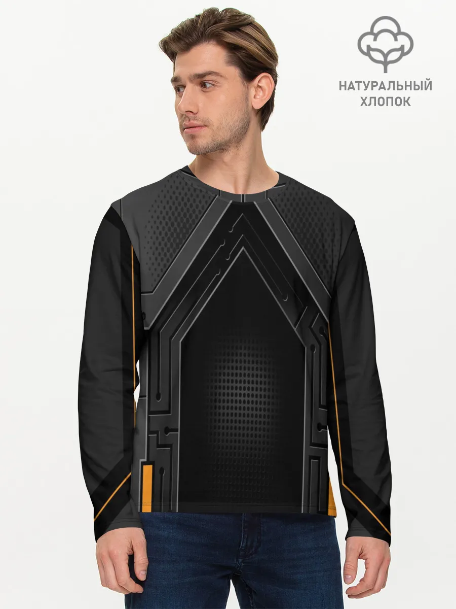 Мужской лонгслив базовый / Броня робота