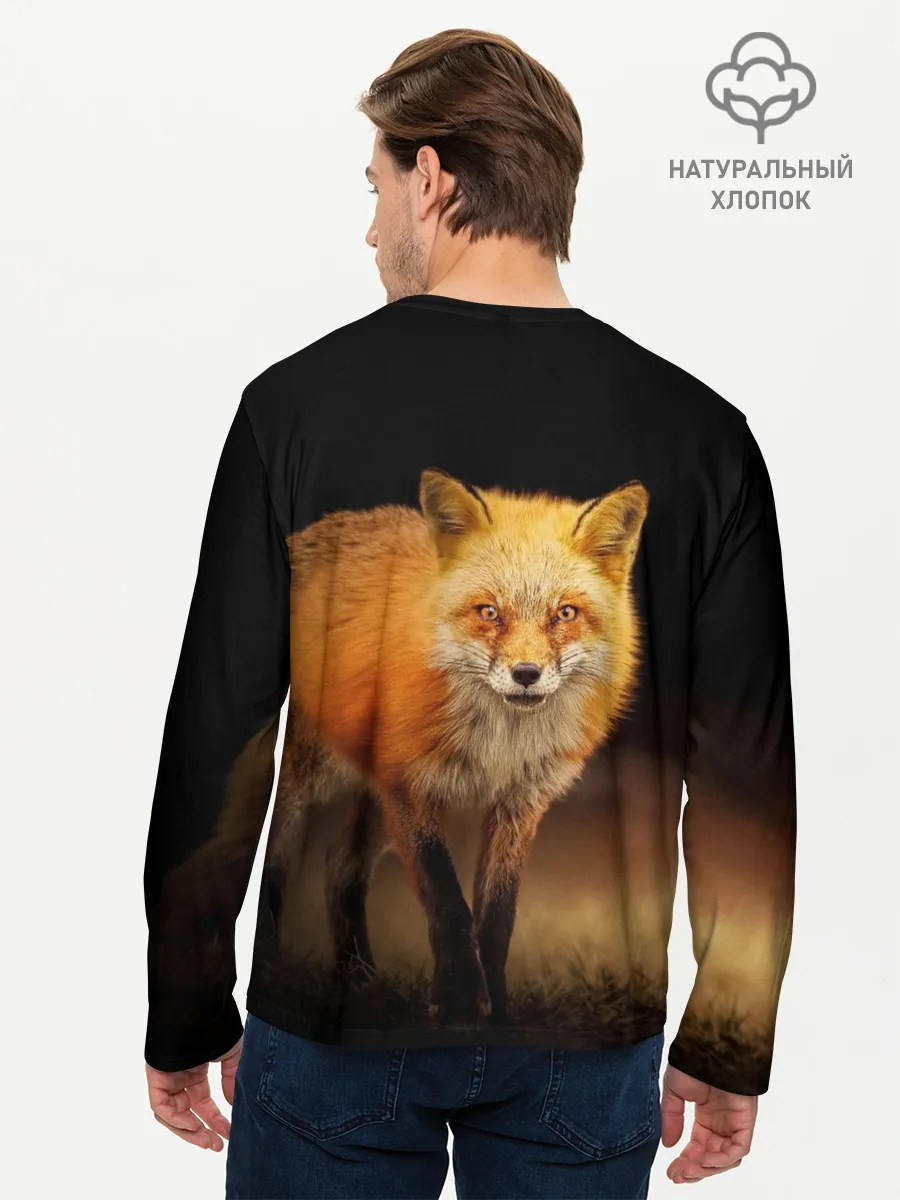 Мужской лонгслив базовый / Лиса